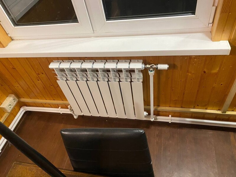 Отопление от газгольдера в Электроуглях под ключ - алюминиевые радиаторы