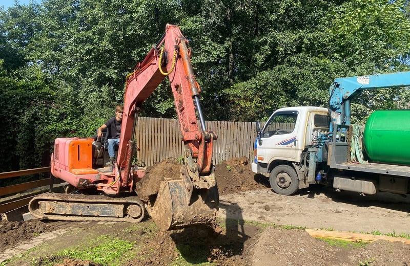 Монтаж газгольдера Спецгаз 6600 л в Электроуглях под ключ для частного дома
